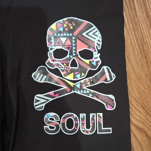 Lululemon Athletica Black Leggings with Colorful Skull and Soul Design - Picture 6 of 9